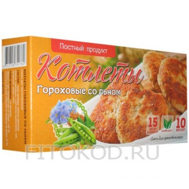 КОТЛЕТЫ ГОРОХОВЫЕ СО ЛЬНОМ (СМЕСЬ ДЛЯ ПРИГОТОВЛЕНИЯ)
