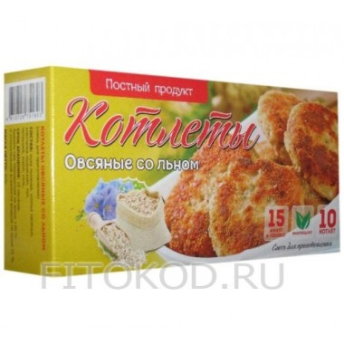 КОТЛЕТЫ ОВСЯНЫЕ СО ЛЬНОМ (СМЕСЬ ДЛЯ ПРИГОТОВЛЕНИЯ)
